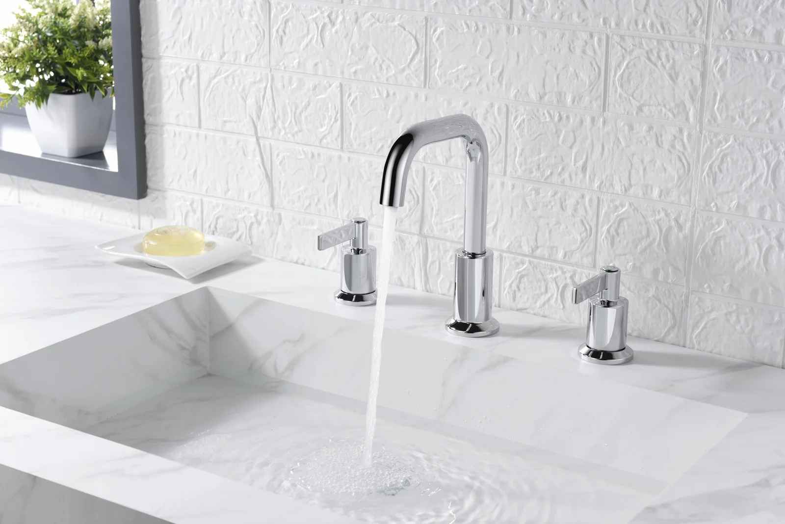Kree Widespread Bathroom Faucet with Drain Assembly thumbnail 2