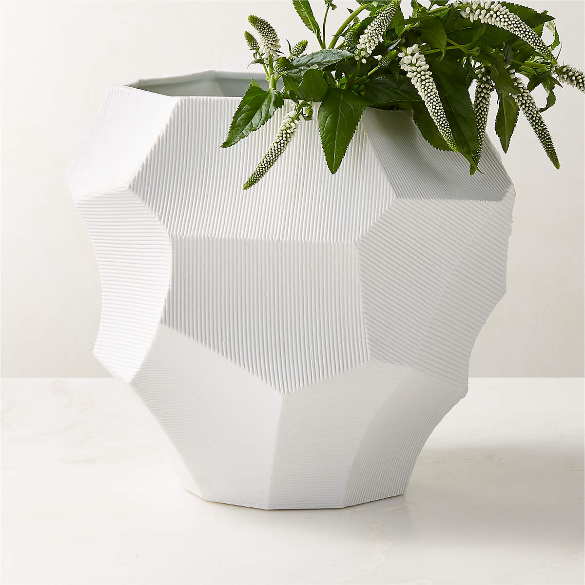 Renata Large White Planter thumbnail 4