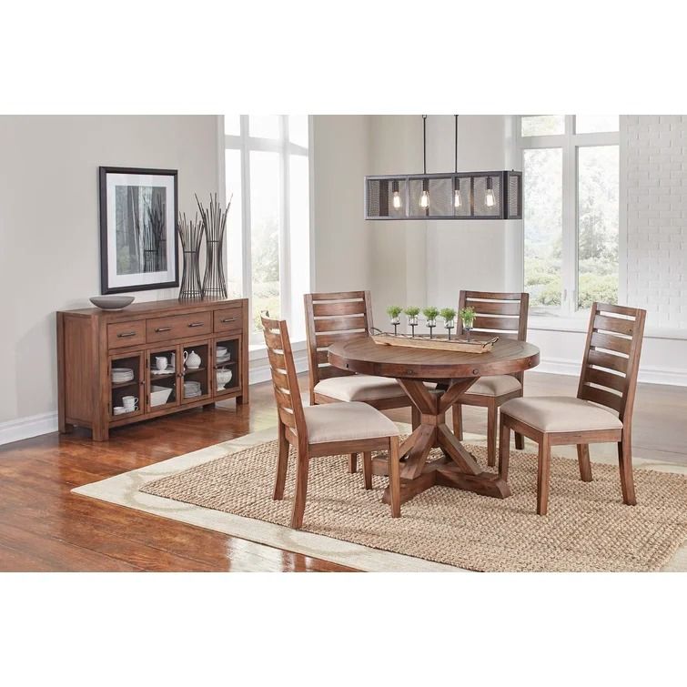 Trevion Extendable Mahogany Solid Wood Pedestal Dining Table thumbnail 2