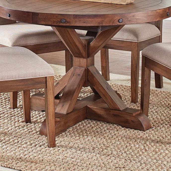 Trevion Extendable Mahogany Solid Wood Pedestal Dining Table thumbnail 4