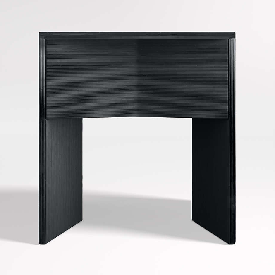 Mataro Black Nightstand with Drawer thumbnail 2