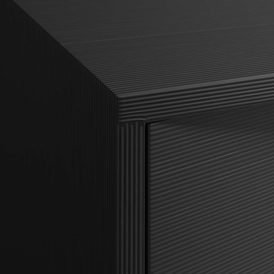 Mataro Black Nightstand with Drawer thumbnail 3