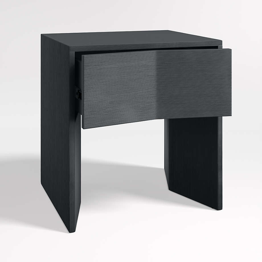 Mataro Black Nightstand with Drawer thumbnail 4
