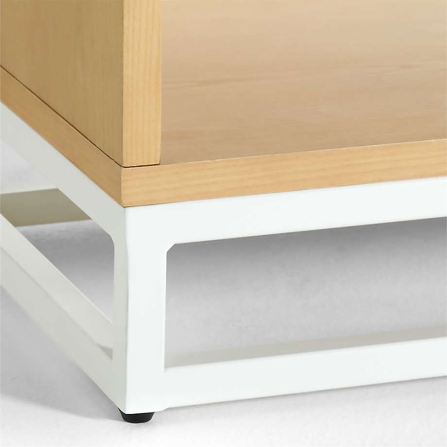 Outline White Metal and Wood Bookcase thumbnail 5