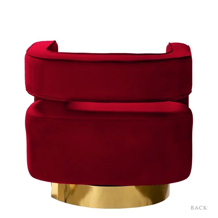 Guernsey Velvet Swivel Barrel Chair thumbnail 4