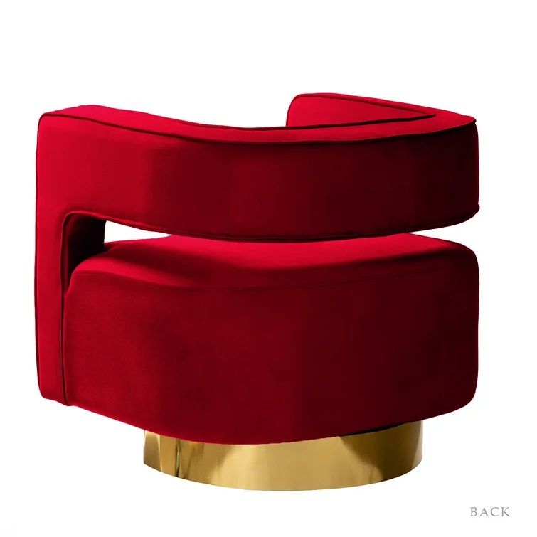 Guernsey Velvet Swivel Barrel Chair thumbnail 5