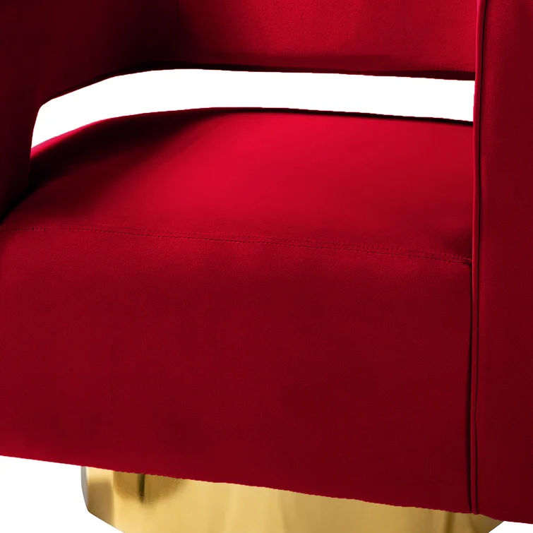 Guernsey Velvet Swivel Barrel Chair thumbnail 6