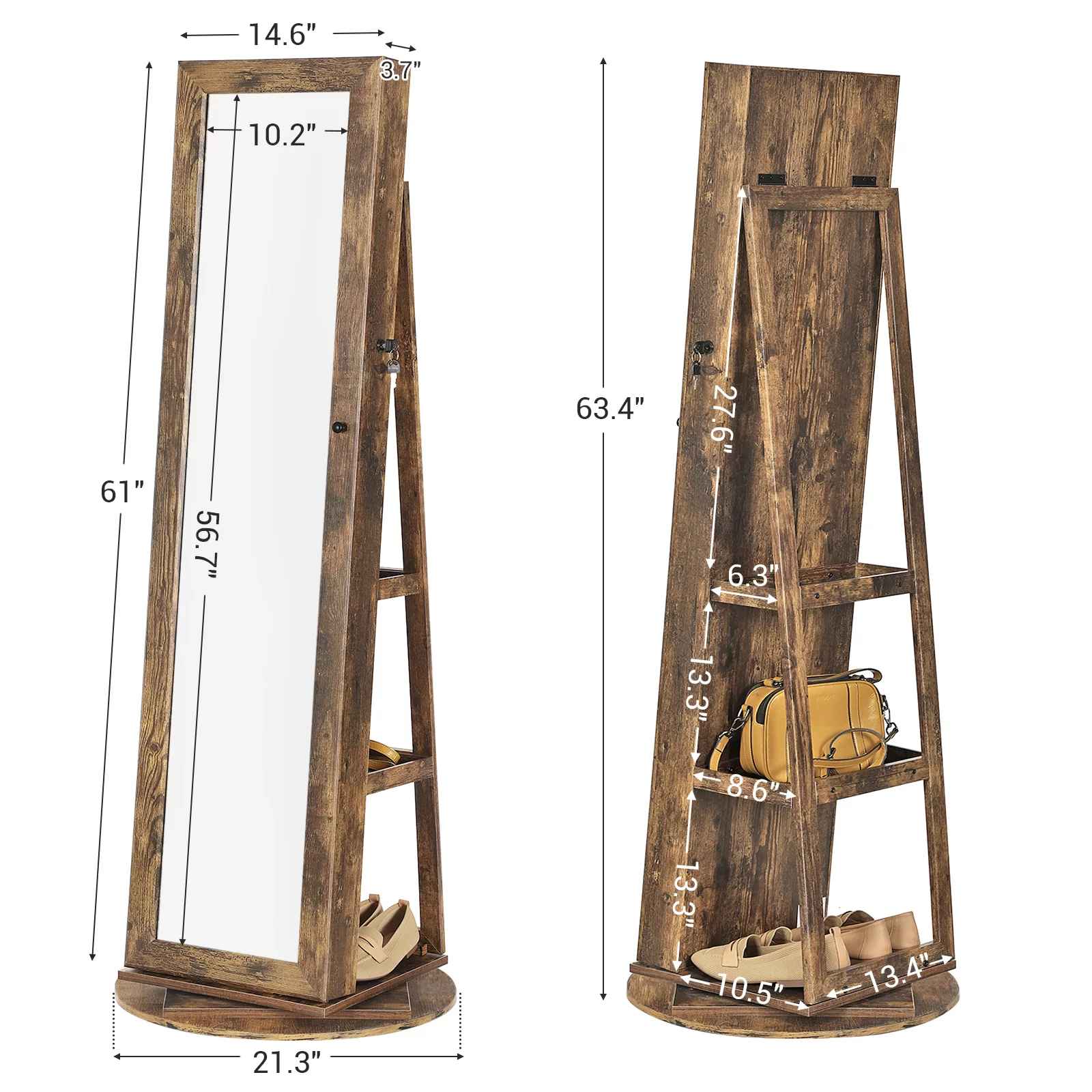 Quakertown Jewelry Armoire with Mirror thumbnail 8