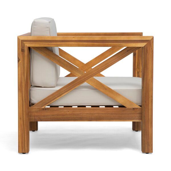 Teak Patio Chair with Cushions thumbnail 4