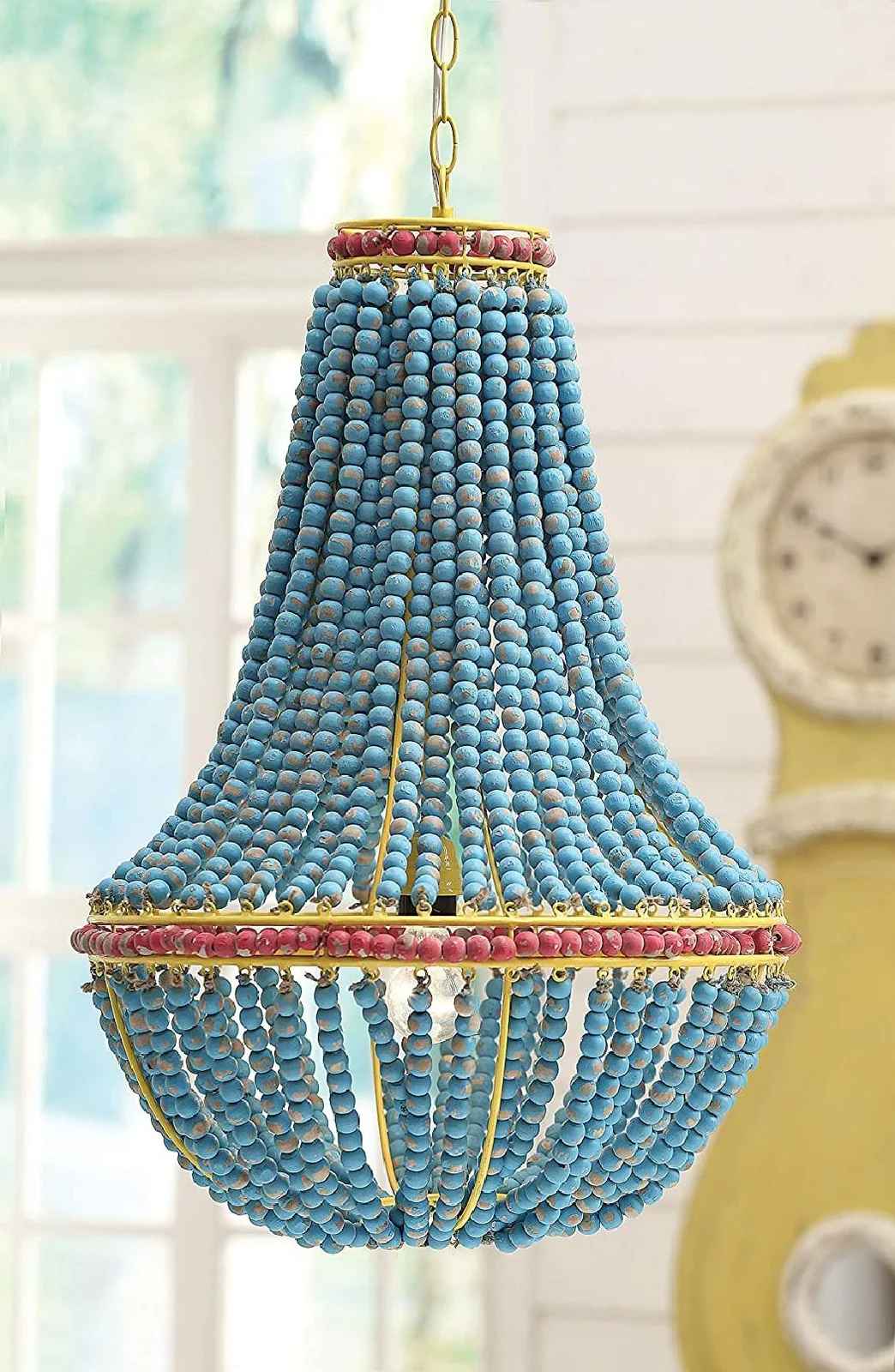 Rustic Farmhouse Unique Beaded Chandelier thumbnail 2