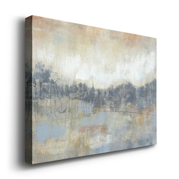 Cool Grey Horizon I Wrapped Canvas Painting UnFrame 32"x48" thumbnail 3
