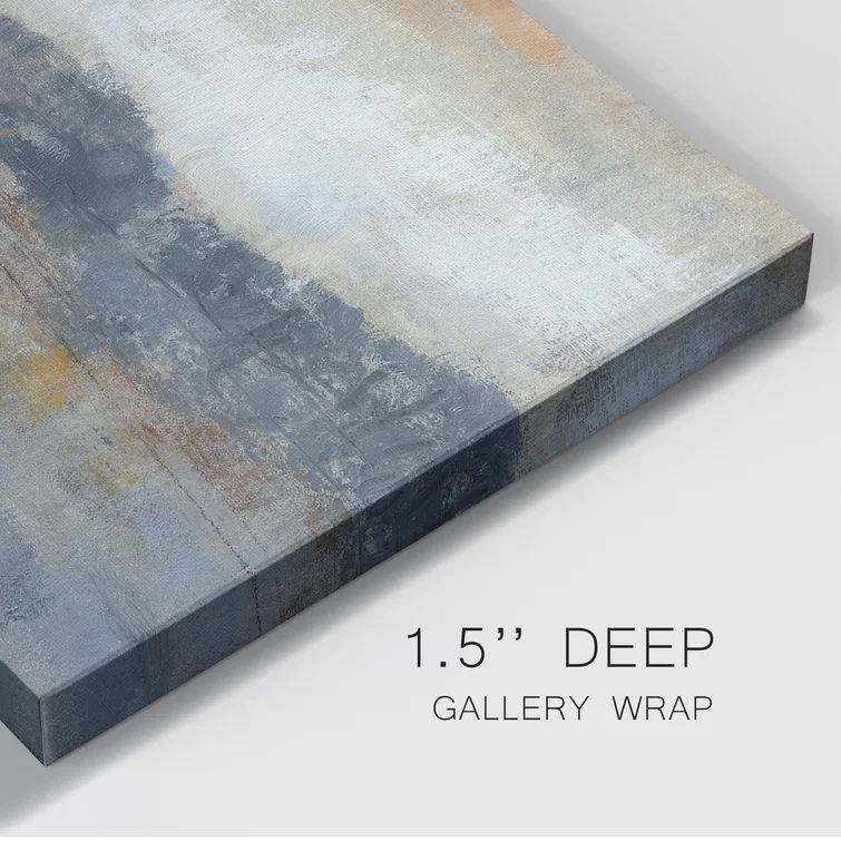 Cool Grey Horizon I Wrapped Canvas Painting UnFrame 32"x48" thumbnail 4