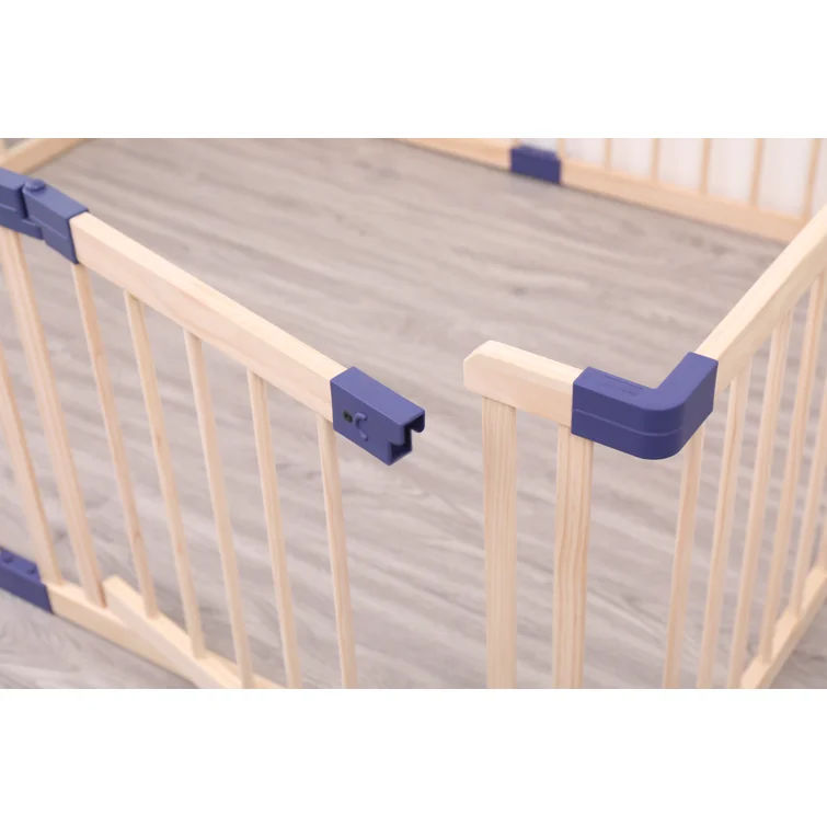 Natural Wooden Baby Playpen Safety Gate thumbnail 4