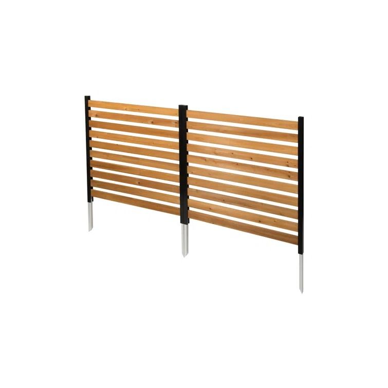 Charleston Slatted Wood Privacy Screen Kit (2 Panels) thumbnail 3