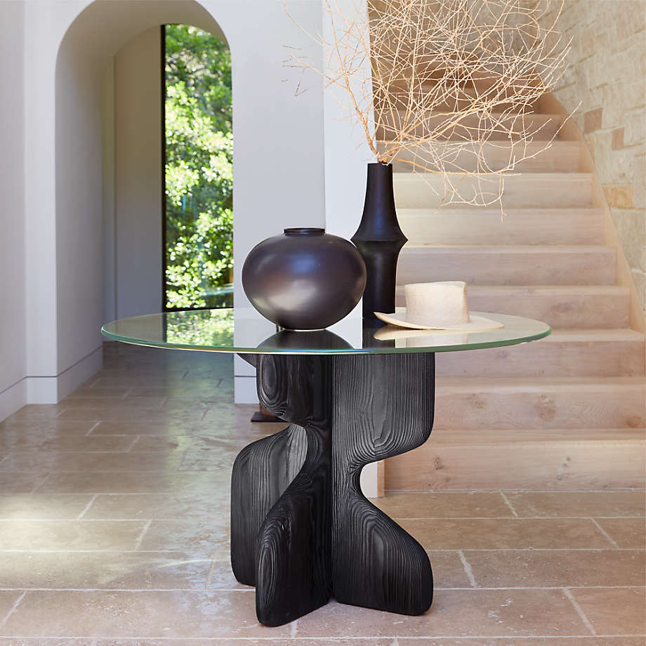 Lechuza Glass Top Round Dining Table thumbnail 2