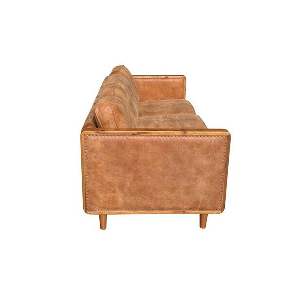 Lang Genuine Leather Square Arm Sofa thumbnail 2