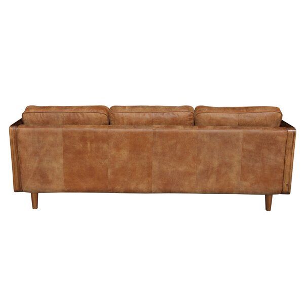 Lang Genuine Leather Square Arm Sofa thumbnail 3