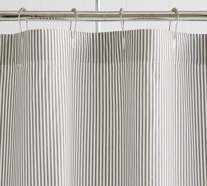 Wheaton Striped Organic Shower Curtain-72" thumbnail 3