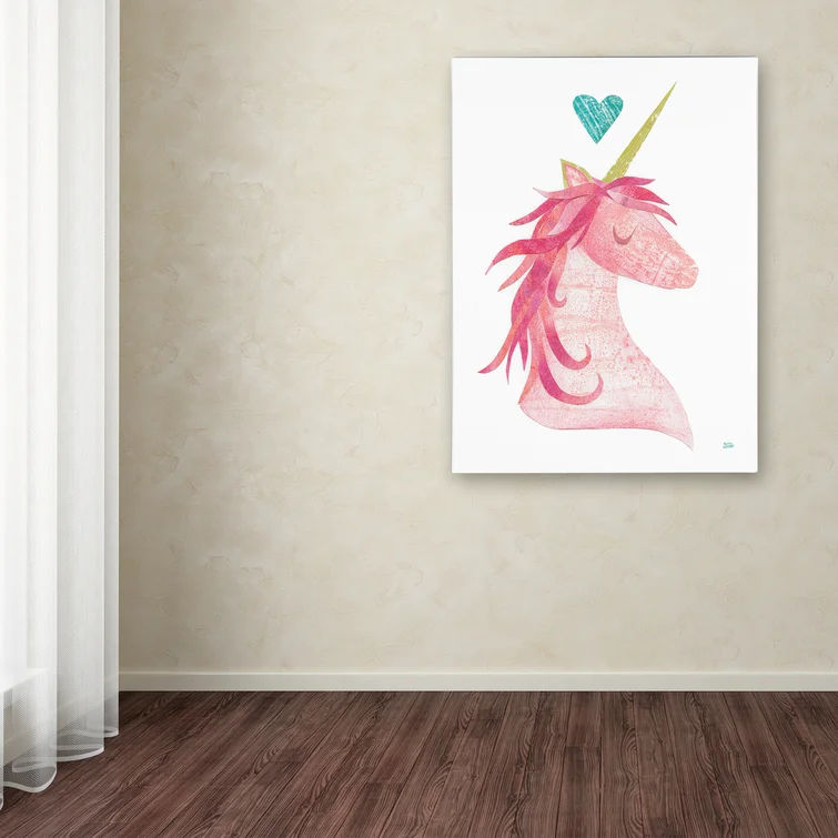Unicorn Magic Heart Canvas Art No Frame 24"x32" thumbnail 2