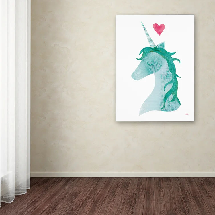 Unicorn Magic II Heart Canvas Art No Frame 24"x32" thumbnail 2