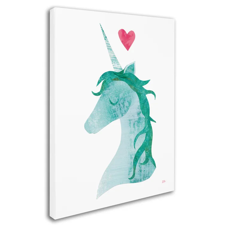 Unicorn Magic II Heart Canvas Art No Frame 24"x32" thumbnail 3