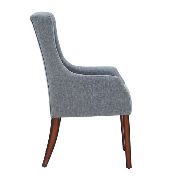 Gaener Wide Linen Wingback Chair thumbnail 4
