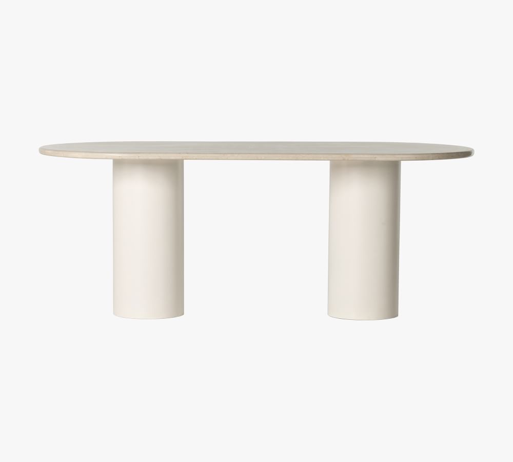 Rockfall Marble Oval Dining Table thumbnail 2