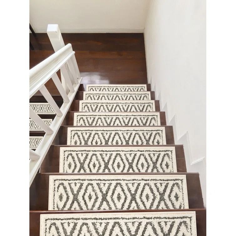 Gray Beige Stair Tread 28"x9"(Set of 13) thumbnail 2