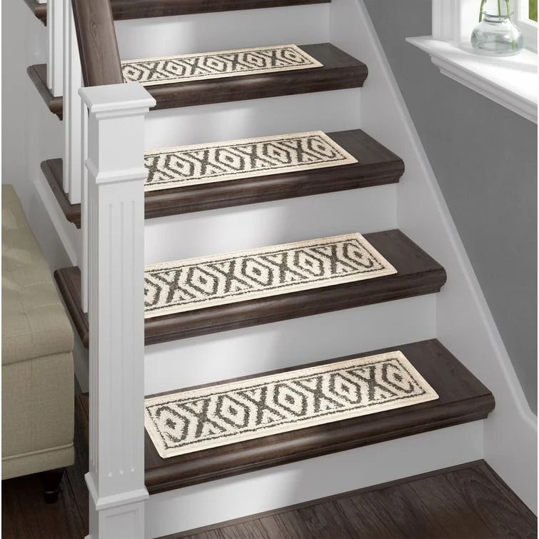 Gray Beige Stair Tread 28"x9"(Set of 13) thumbnail 3