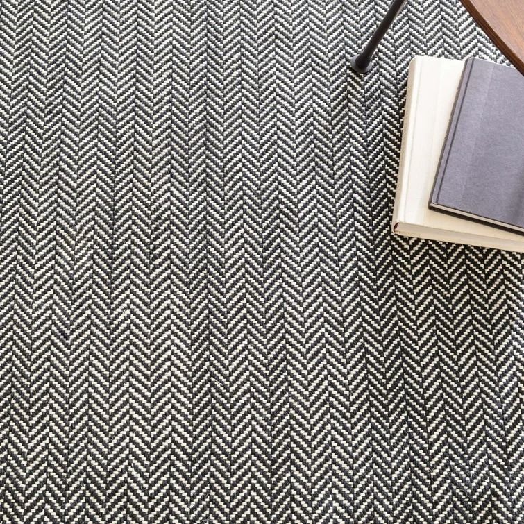 Herringbone Flatweave Geometric Area Rug 29"x216" thumbnail 3