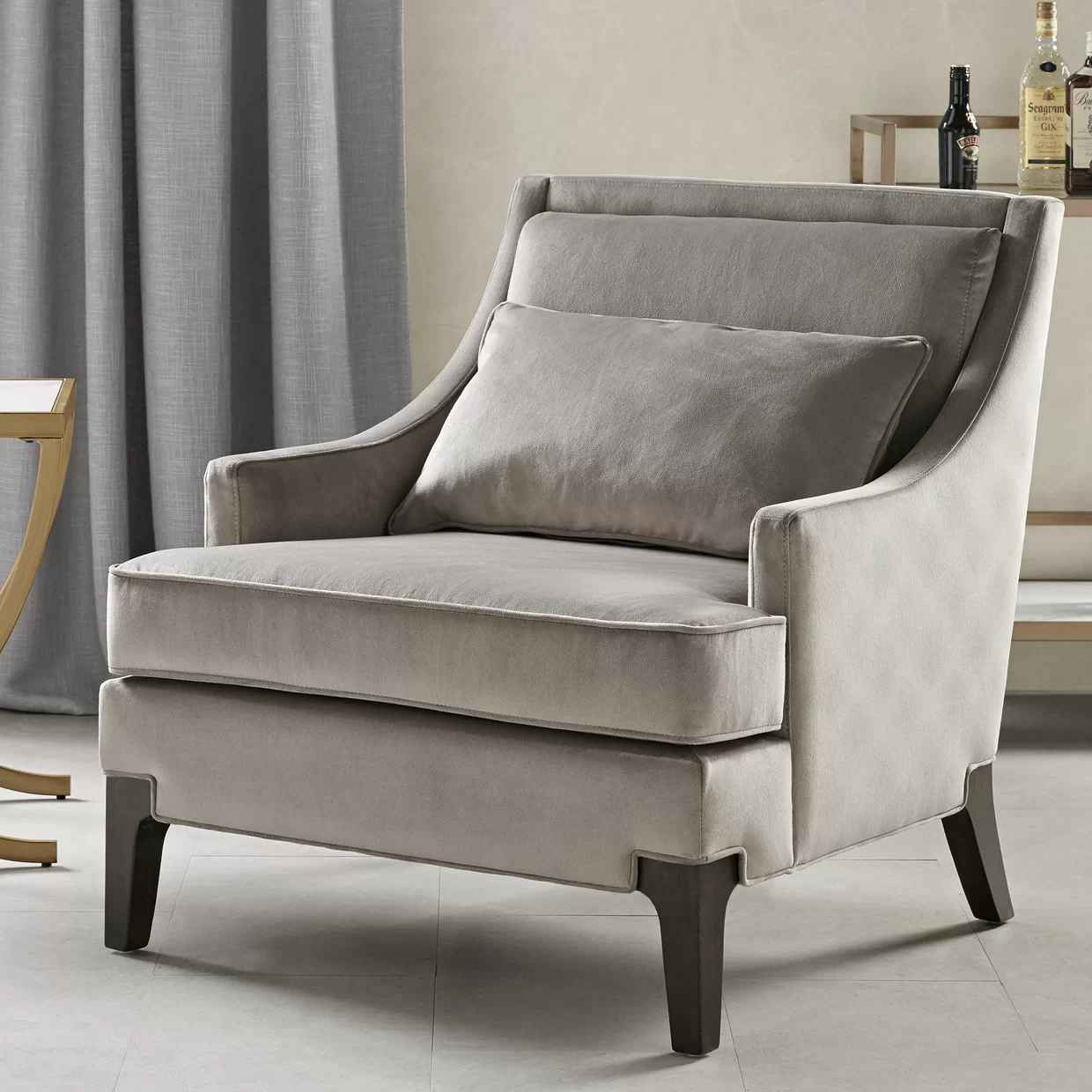 Anna Velvet Armchair thumbnail 2