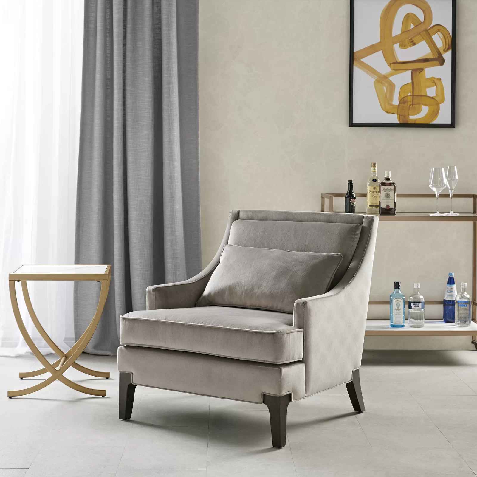 Anna Velvet Armchair thumbnail 7
