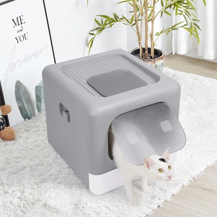 Extra Large Hooded Cat Litter Box With Top Entrance thumbnail 2