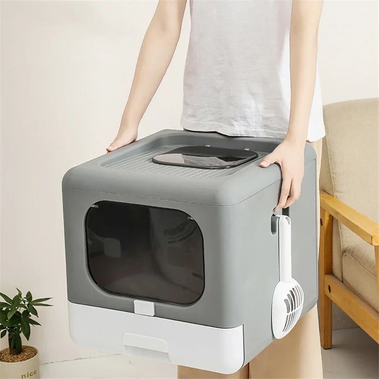 Extra Large Hooded Cat Litter Box With Top Entrance thumbnail 3