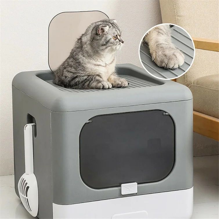 Extra Large Hooded Cat Litter Box With Top Entrance thumbnail 4