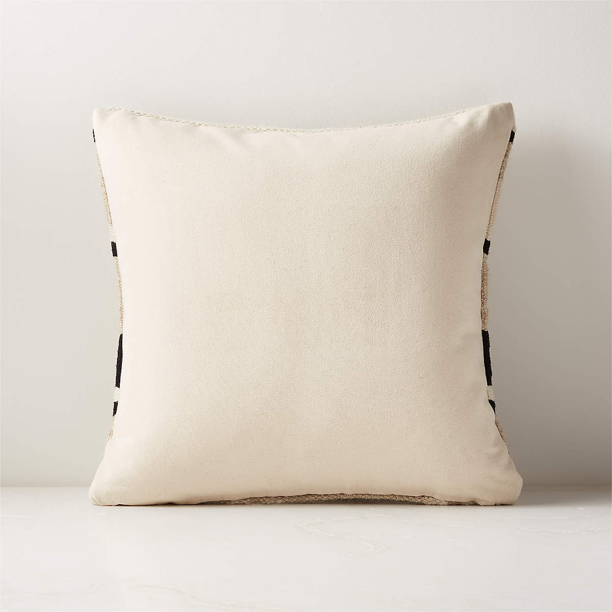 Diya Woven Natural And Black Throw Pillow With Insert 18"x18" thumbnail 2