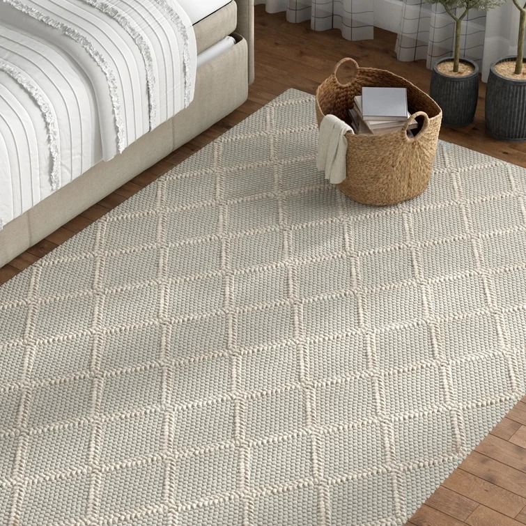 Anyae Geometric Handmade Flatweave Area Rug 6'x9' thumbnail 4