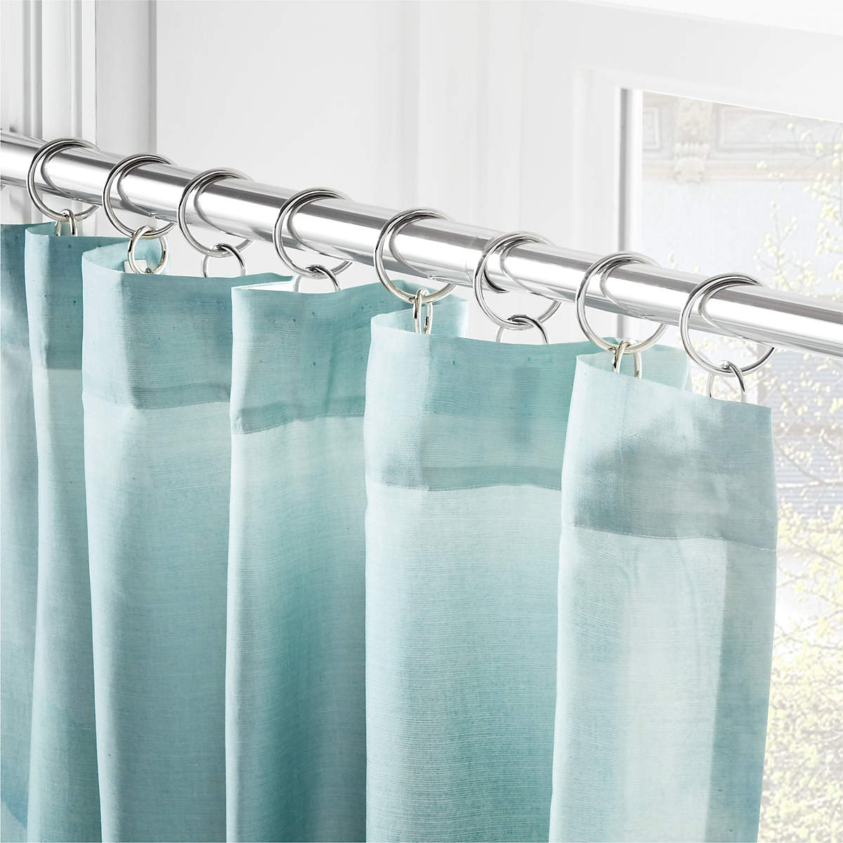 Elysium Deep Blue Dupioni Silk Curtain Panel-96" thumbnail 2