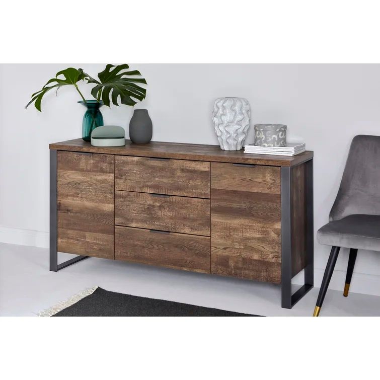 Draylen Wide 3 Drawer Sideboard thumbnail 2
