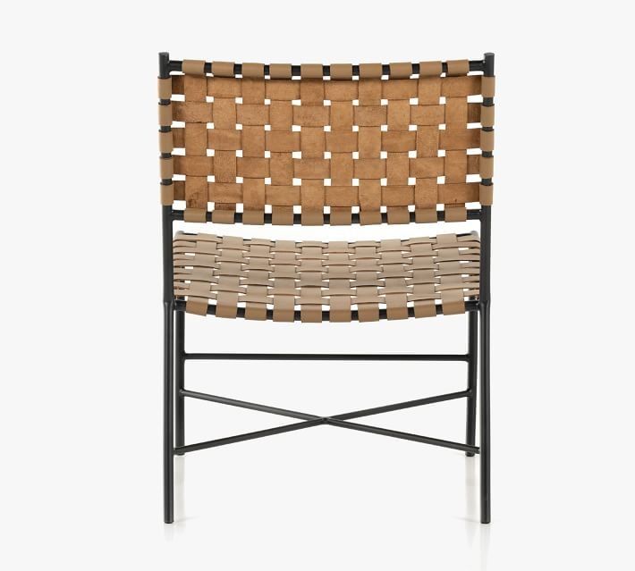 Mila Leather Woven Chair thumbnail 4