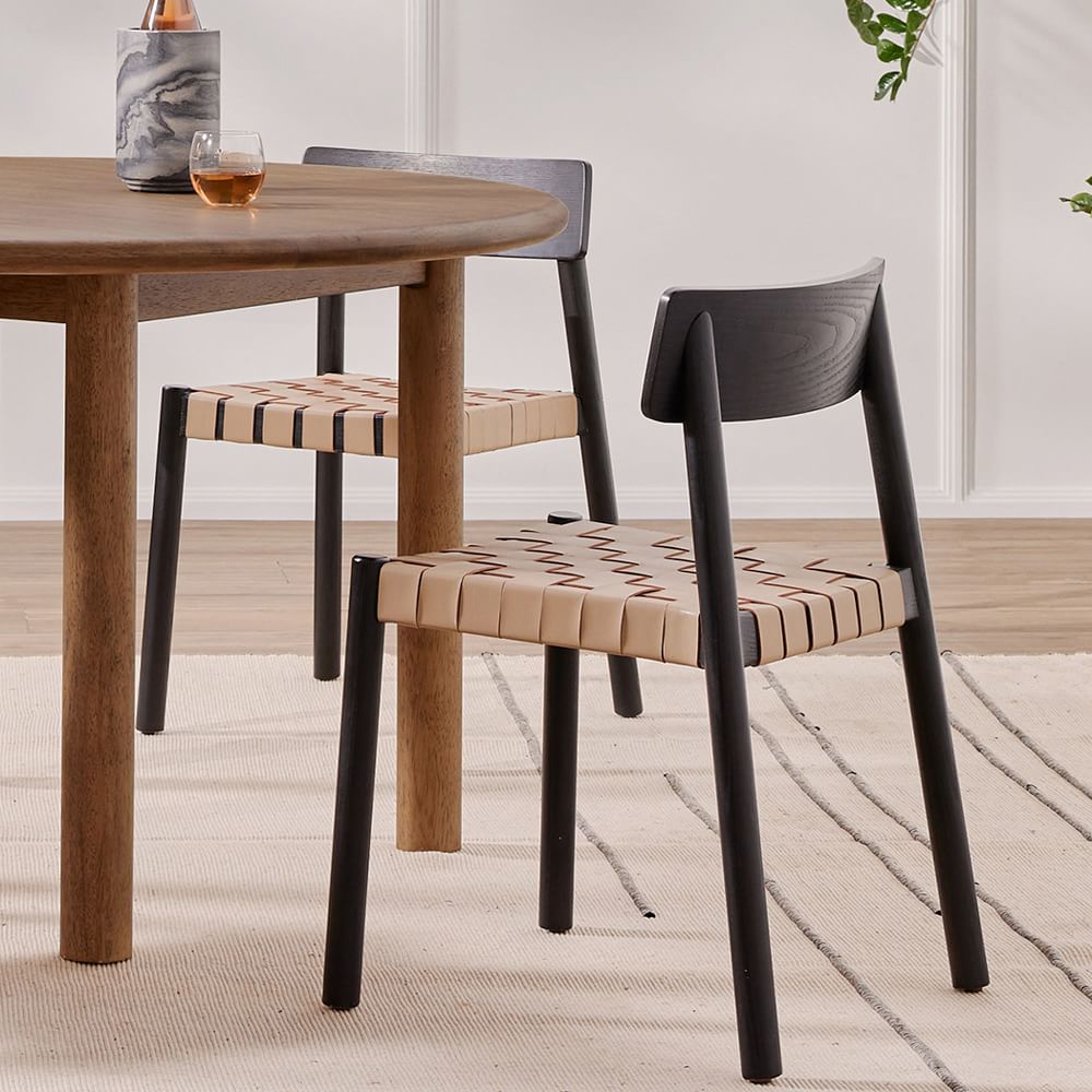 A-Line Frame Leather Dining Chair thumbnail 3