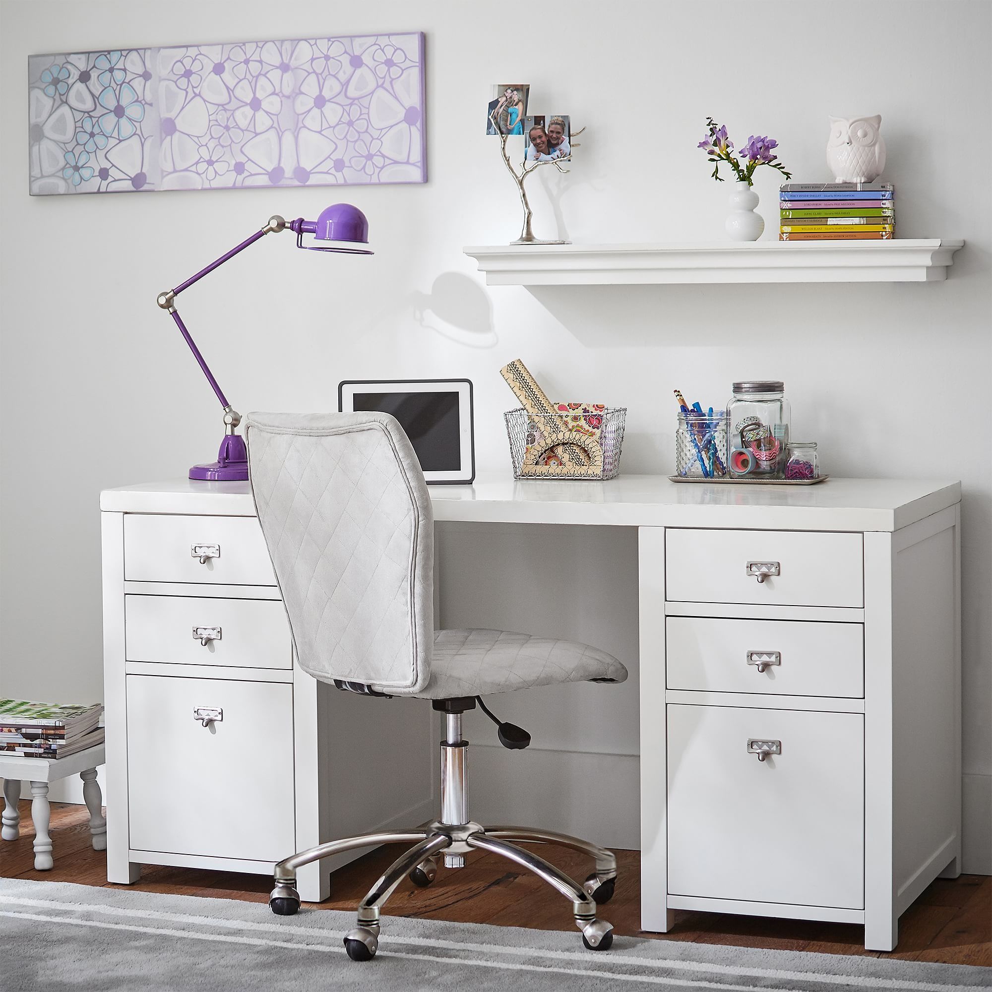 Simple Storage Pedestal Desk thumbnail 2
