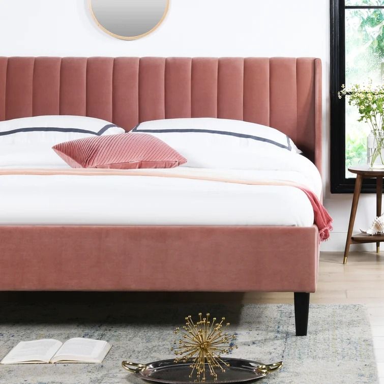 Ciceklic Tufted Upholstered Low Profile Platform Bed thumbnail 2