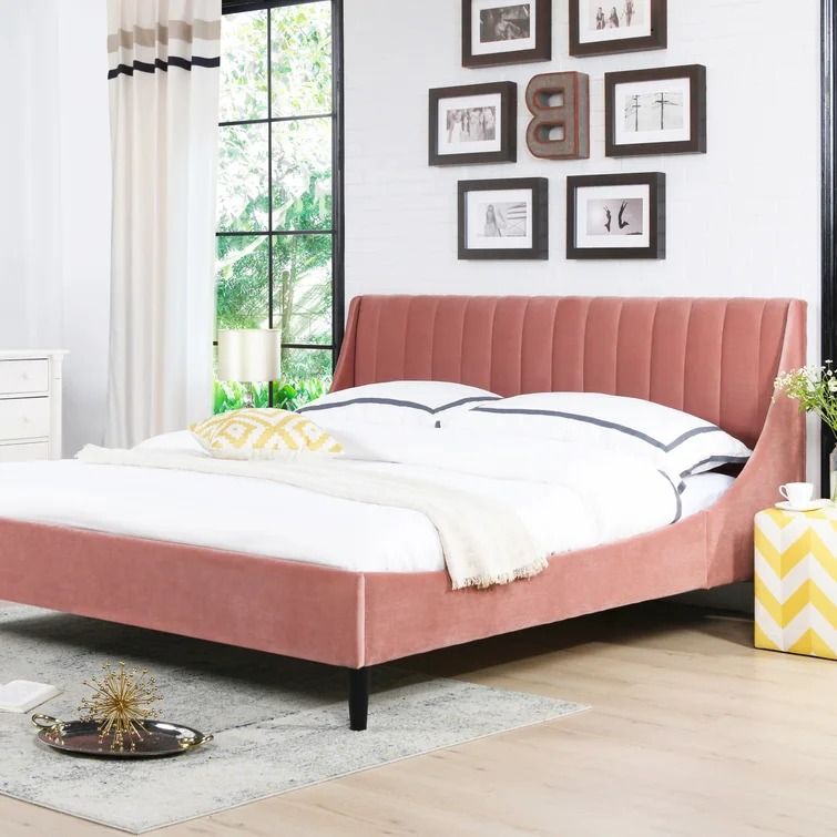 Ciceklic Tufted Upholstered Low Profile Platform Bed thumbnail 3