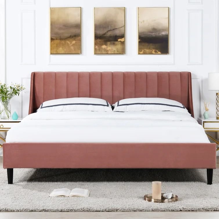 Ciceklic Tufted Upholstered Low Profile Platform Bed thumbnail 4