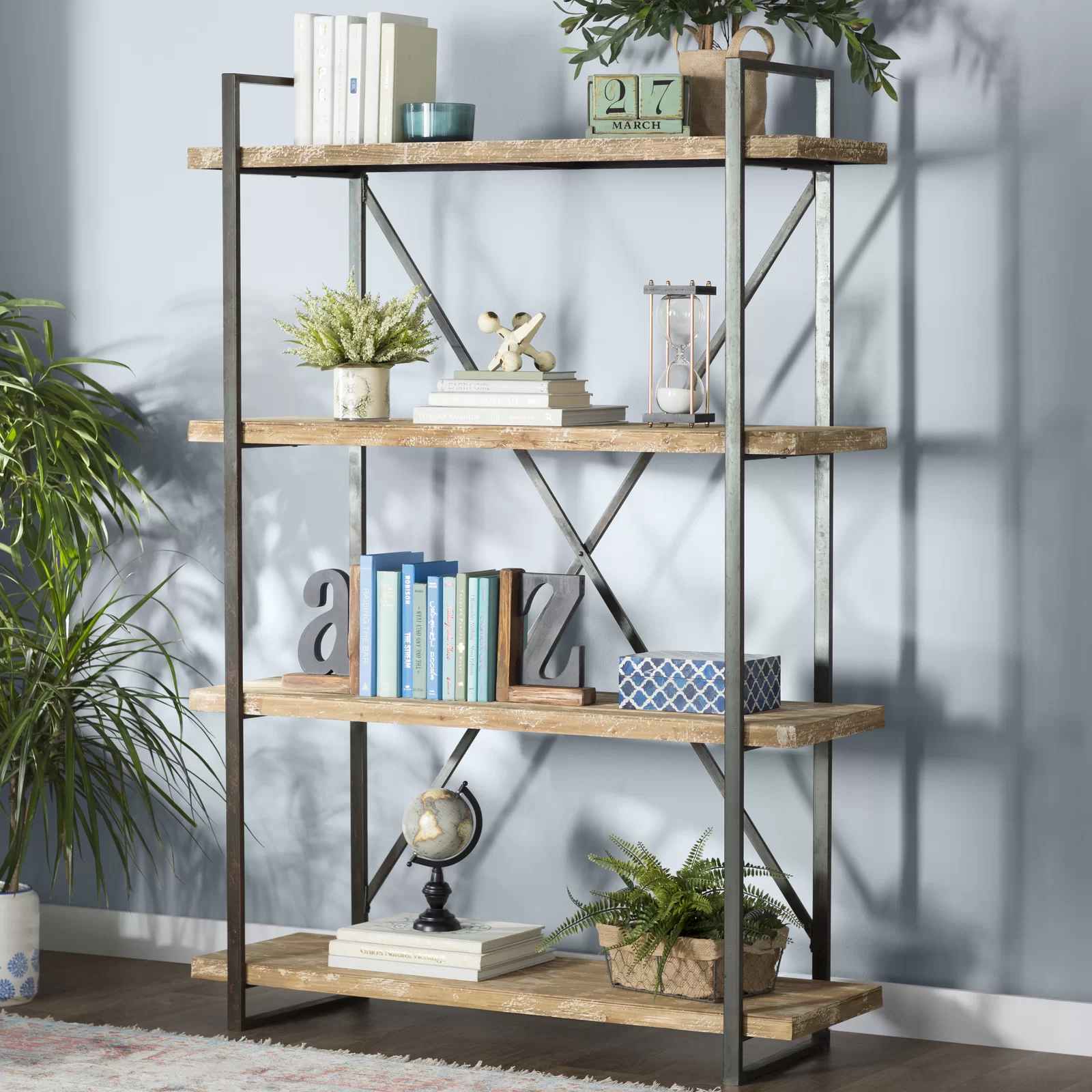 Pursley Solid Wood Etagere Bookcase thumbnail 2