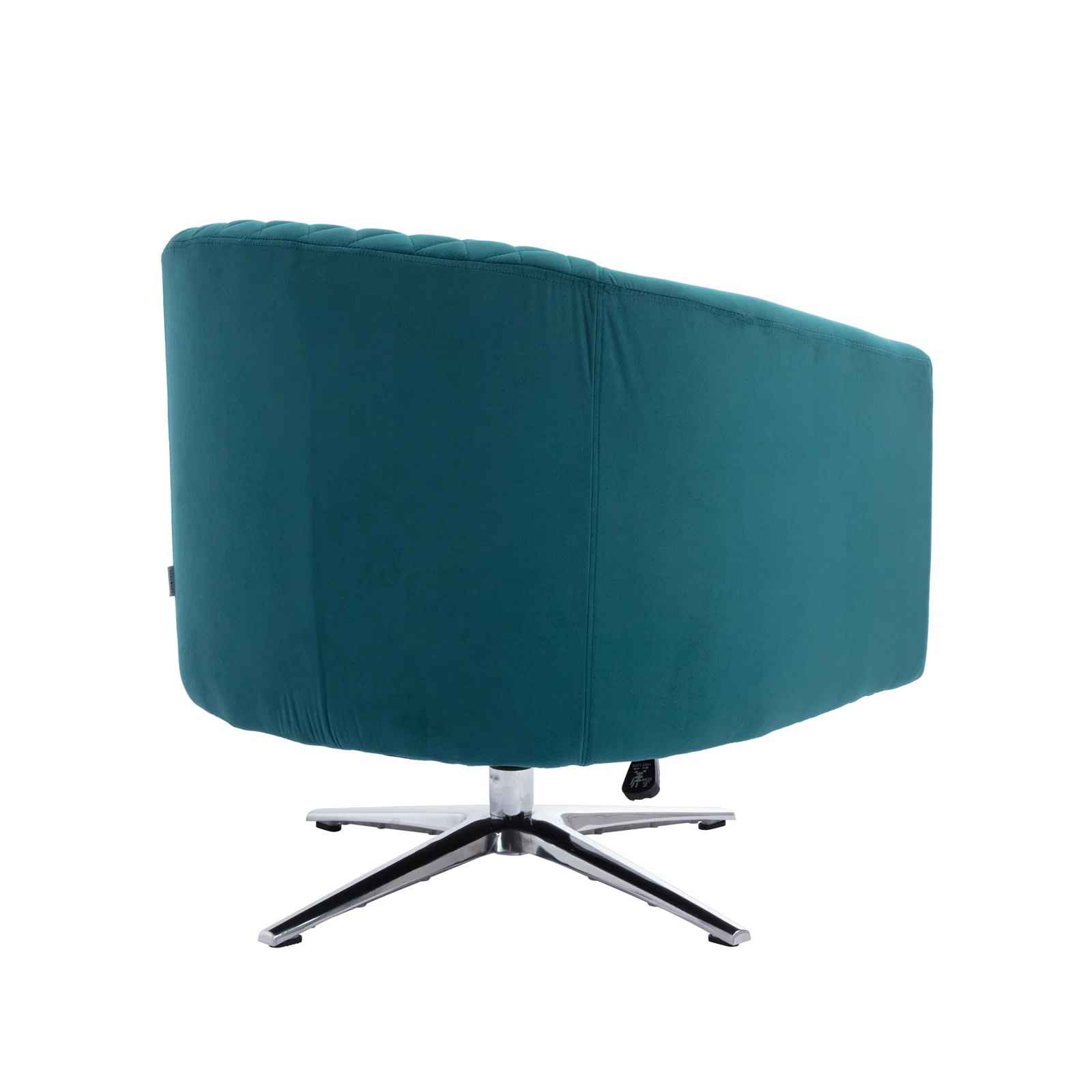 Tufted Velvet Swivel Barrel Chair thumbnail 5