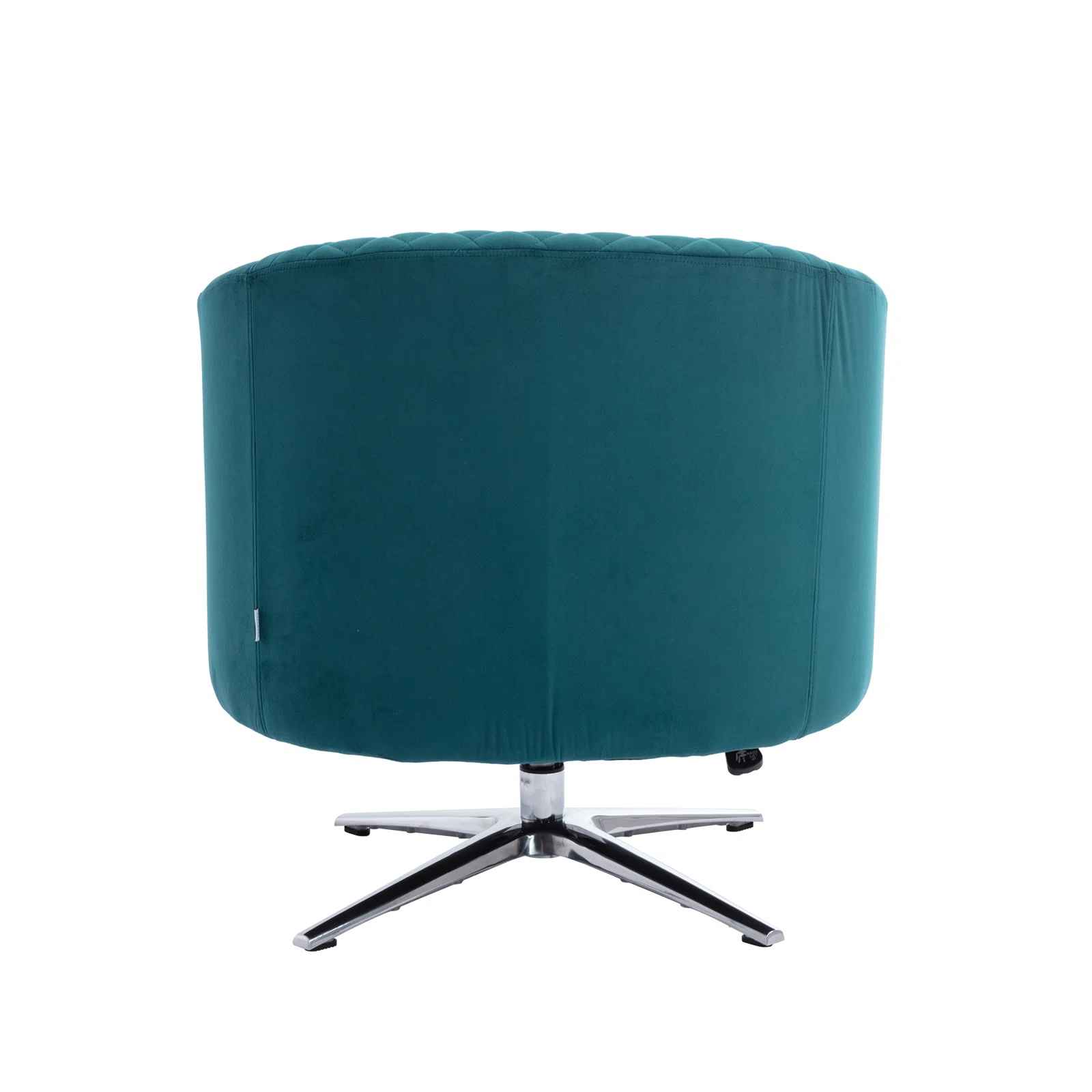Tufted Velvet Swivel Barrel Chair thumbnail 6