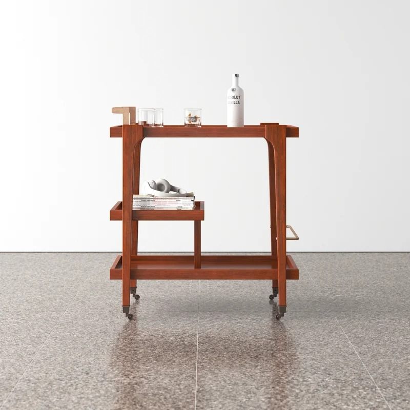 Duron Solid Wood Bar Cart thumbnail 2