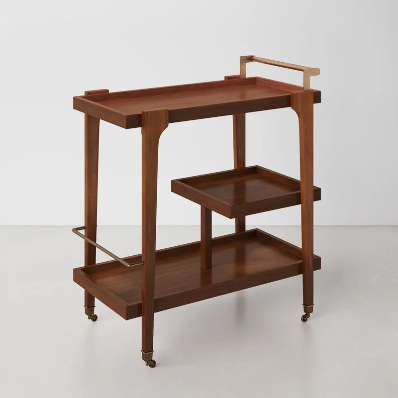 Duron Solid Wood Bar Cart thumbnail 4